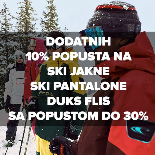 10% popusta na ski jakne, ski pantalone, duks flis